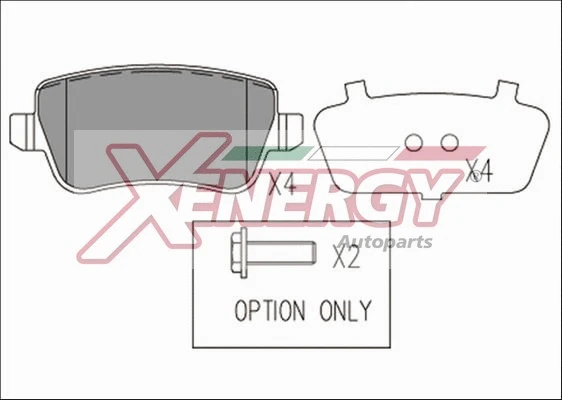 Kit de plaquettes de frein, frein à disque AP XENERGY X41220
