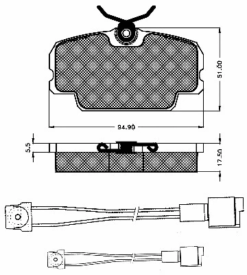 Kit de plaquettes de frein, frein à disque BSF 10238