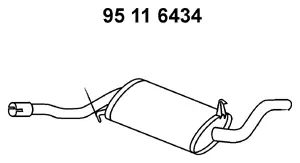 Silencieux central EBERSPÄCHER 95 11 6434