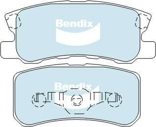 Kit de plaquettes de frein, frein à disque BENDIX-SEA DB1464 4WD