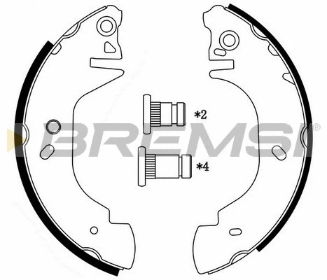Jeu de mâchoires de frein BREMSI GF0232