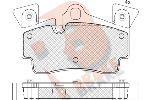 Kit de plaquettes de frein, frein à disque R BRAKE RB1611-203