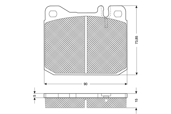 Kit de plaquettes de frein, frein à disque PROCODIS FRANCE PF1022