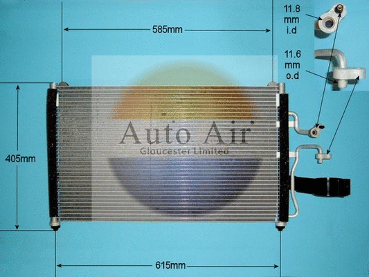 Condenseur, climatisation AUTO AIR GLOUCESTER 16-9759