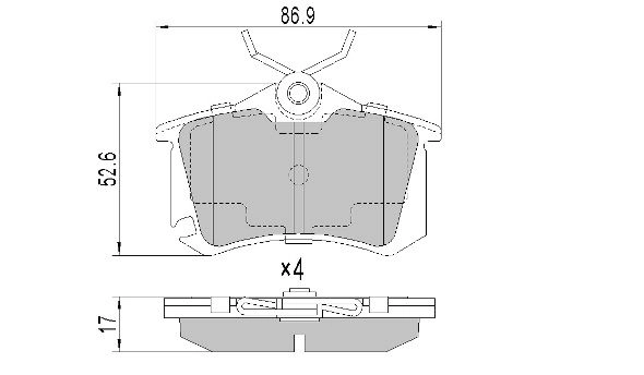 Kit de plaquettes de frein, frein à disque FREMAX FBP-0574