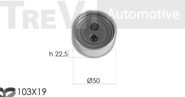 Kit de courroie crantée TREVI AUTOMOTIVE KD1363