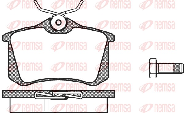 Kit de plaquettes de frein, frein à disque REMSA 0263.00