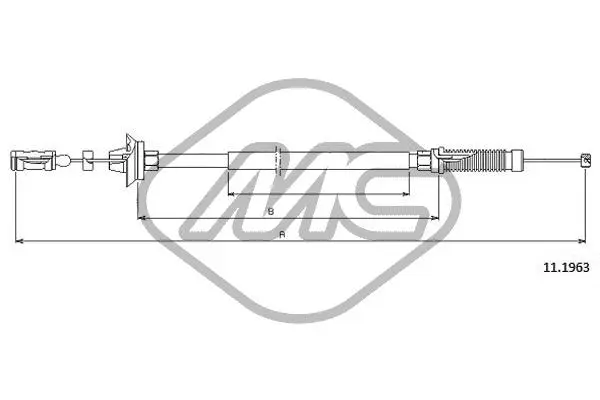 Câble d'accélération Metalcaucho 80899