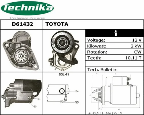 Démarreur Technika D61432