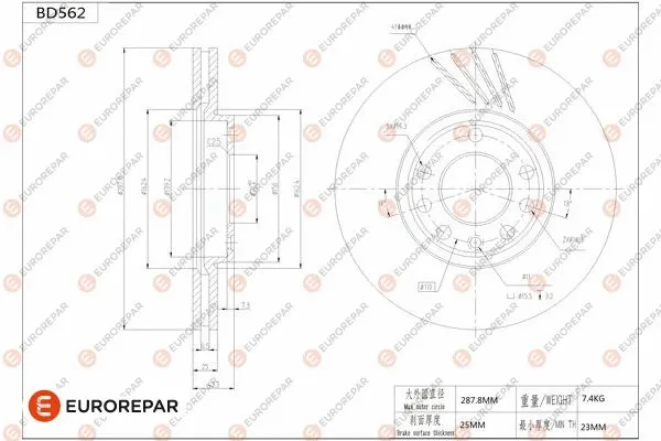 Disque de frein EUROREPAR 1684300480