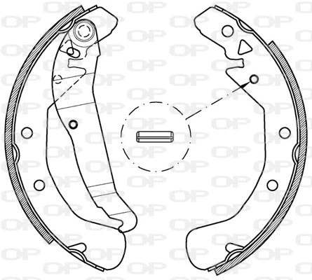 Jeu de mâchoires de frein OPEN PARTS BSA2162.00