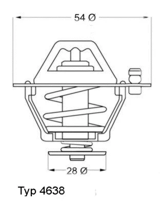 Thermostat, liquide de refroidissement BorgWarner (Wahler) 4638.76D