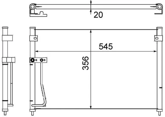 Condenseur, climatisation MAHLE AC 257 000S