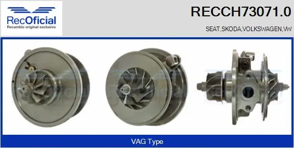 Groupe carter, turbocompresseur RECOFICIAL RECCH73071.0