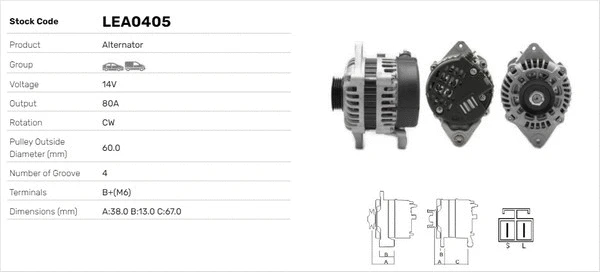 Alternateur LUSA LEA0405