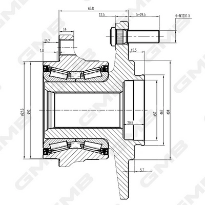 Moyeu de roue GMB GH35140