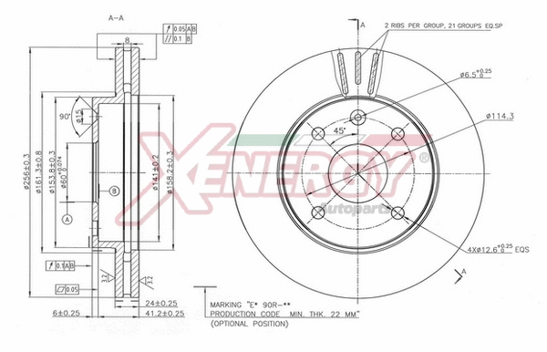 Disque de frein AP XENERGY X602812