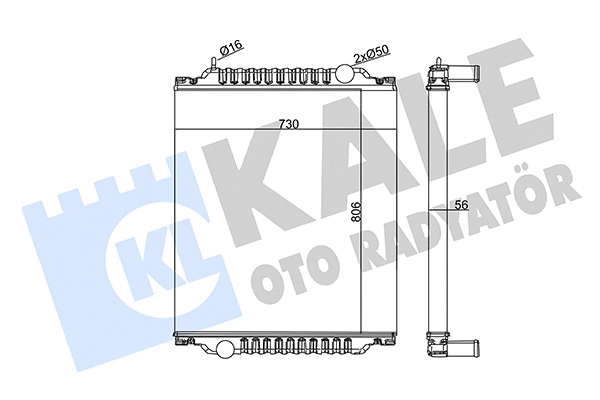 Radiateur, refroidissement du moteur KALE OTO RADYATÖR 299000