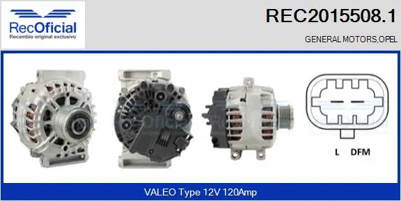 Alternateur RECOFICIAL REC2015508.1