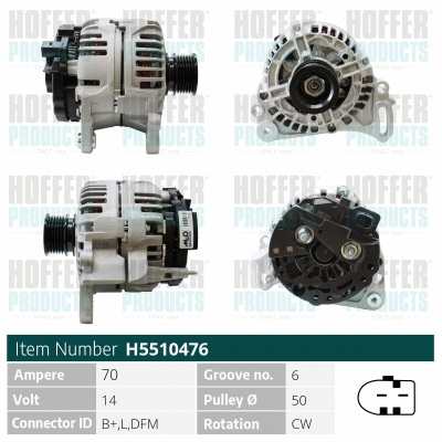Alternateur HOFFER H5510476