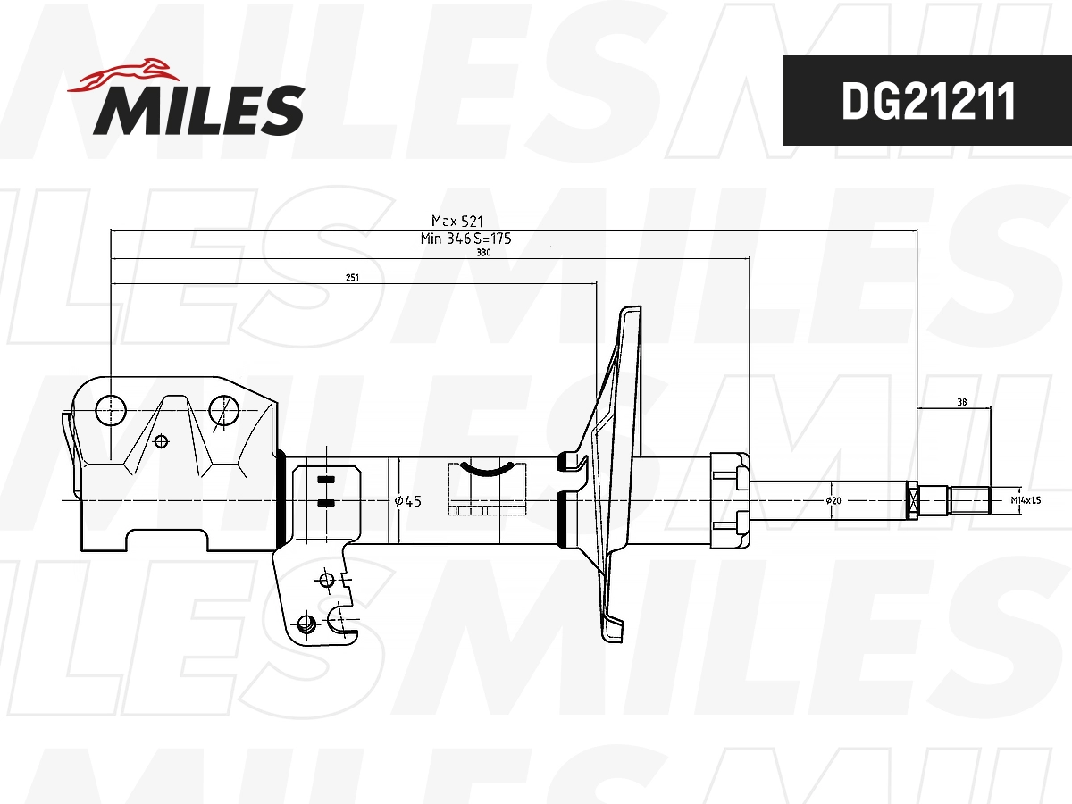 Amortisseur MILES DG21211