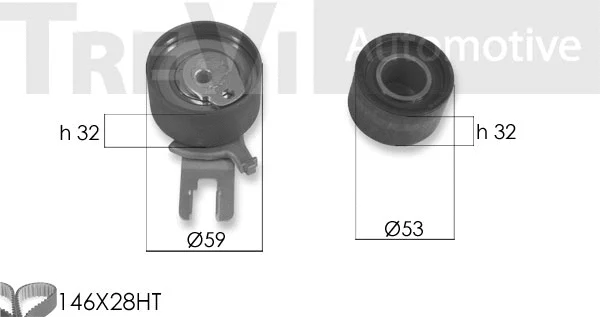 Kit de courroie crantée TREVI AUTOMOTIVE KD1421