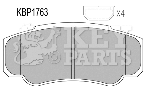 Kit de plaquettes de frein, frein à disque KEY PARTS KBP1763