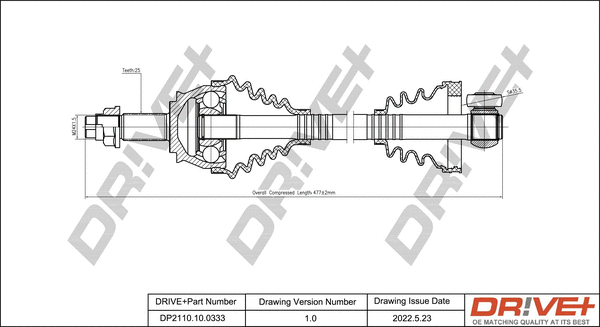 Arbre de transmission Dr!ve+ DP2110.10.0333
