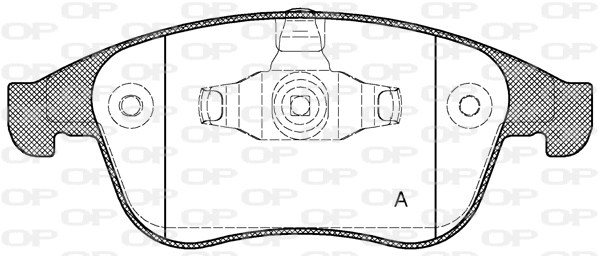 Kit de plaquettes de frein, frein à disque OPEN PARTS BPA1389.00