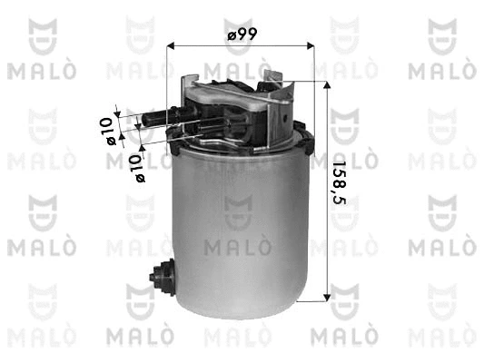 Filtre à carburant AKRON-MALÒ 1520246