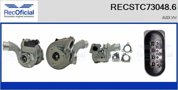 Turbocompresseur, suralimentation RECOFICIAL RECSTC73048.6