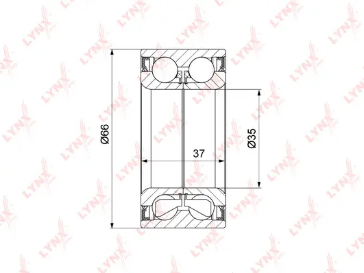 Kit de roulements de roue LYNXAUTO WB-1375