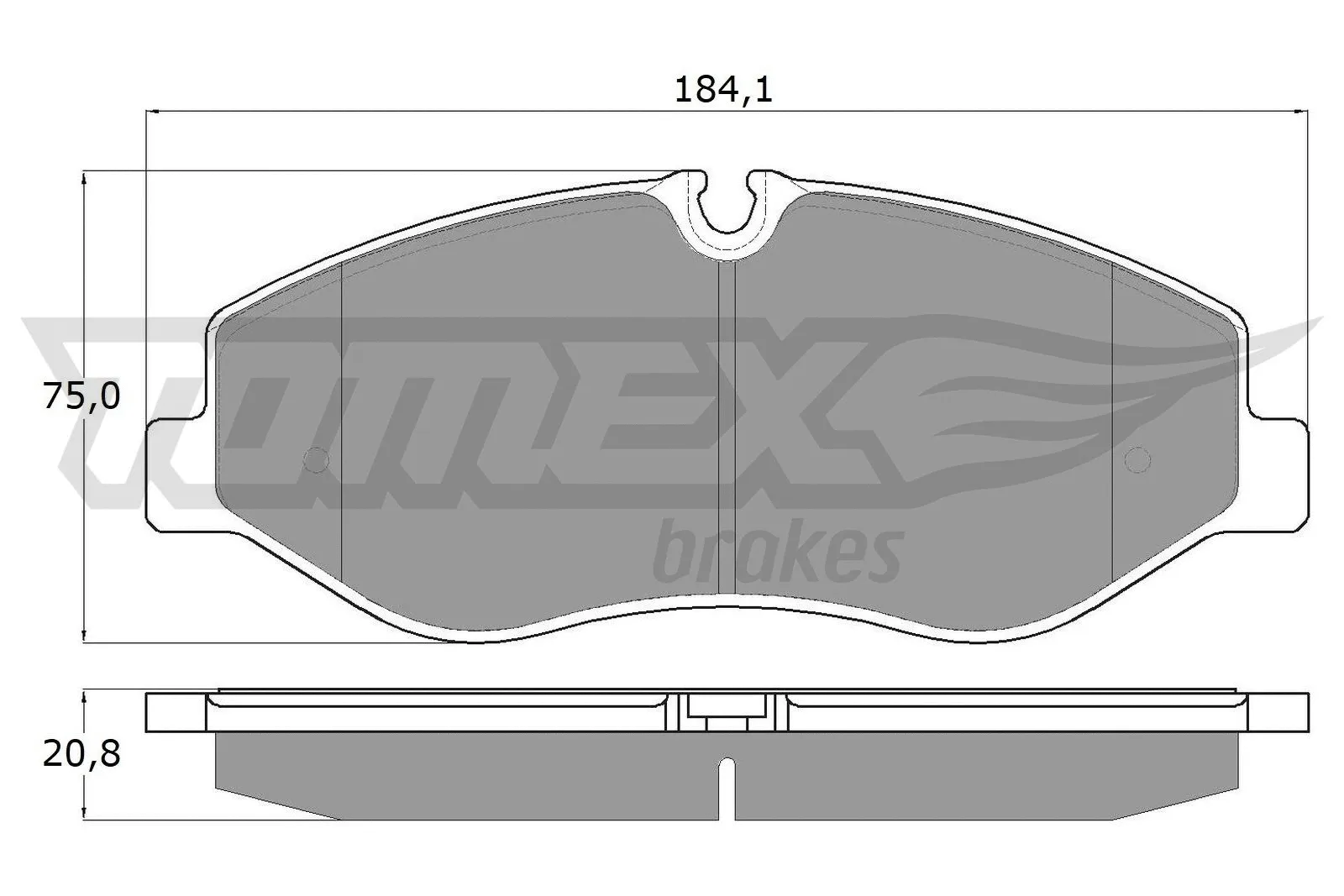 Kit de plaquettes de frein, frein à disque TOMEX Brakes TX 18-12