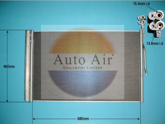 Condenseur, climatisation AUTO AIR GLOUCESTER 16-6228