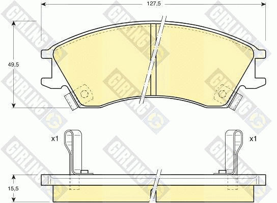 Kit de plaquettes de frein, frein à disque GIRLING 6109929