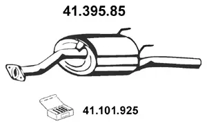 Silencieux arrière EBERSPÄCHER 41.395.85