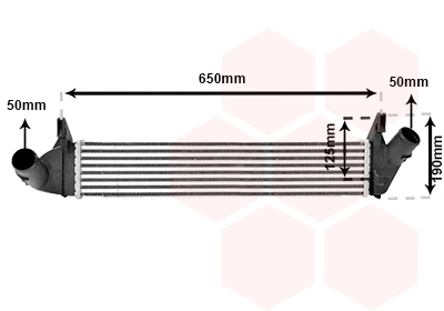 Refroidisseur d'air de suralimentation VAN WEZEL 15004006