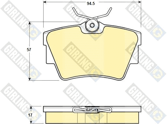 Kit de plaquettes de frein, frein à disque GIRLING 6114791