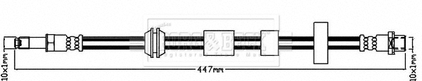 Flexible de frein BORG & BECK BBH8555