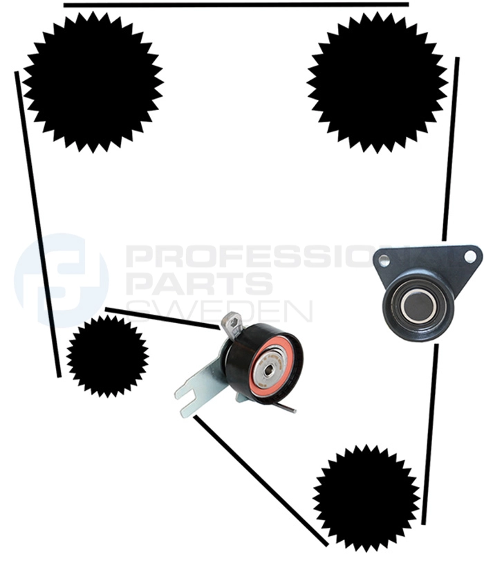 Kit de courroie crantée Professional Parts 21430029