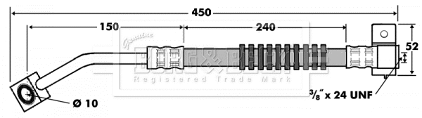 Flexible de frein BORG & BECK BBH7412