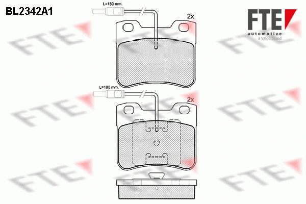 Kit de plaquettes de frein, frein à disque FTE 9010706