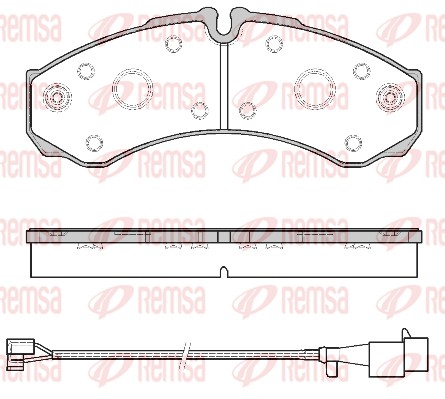Kit de plaquettes de frein, frein à disque REMSA 0651.52