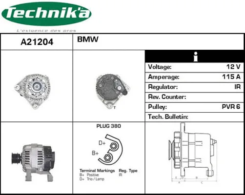 Alternateur Technika A21204