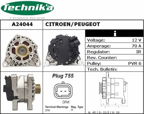 Alternateur Technika A24044
