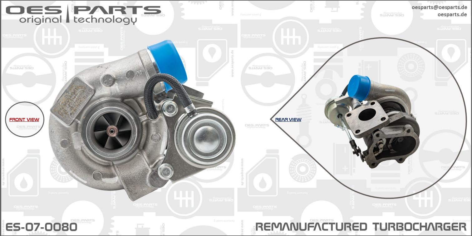 Turbocompresseur, suralimentation OES PARTS ES-07-0080