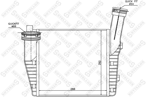 Refroidisseur d'air de suralimentation STELLOX 10-40079-SX