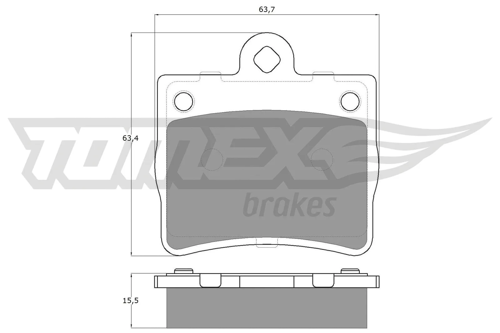 Kit de plaquettes de frein, frein à disque TOMEX Brakes TX 12-77