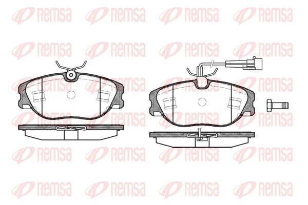 Kit de plaquettes de frein, frein à disque REMSA 0305.72
