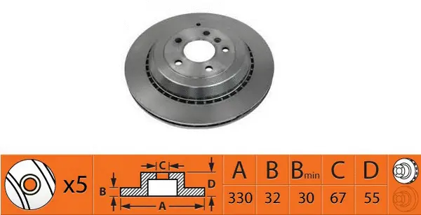 Disque de frein SB BR31133T